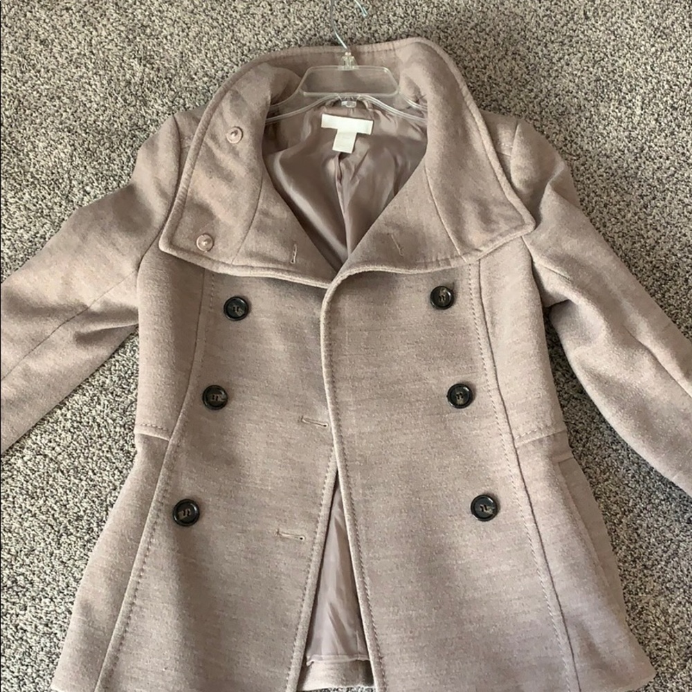 Beige pea coat